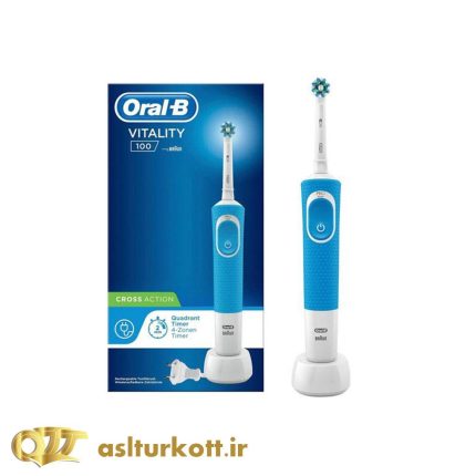 مسواک برقی اورال بی-oralB vitality cross action100 به رنگ ابی